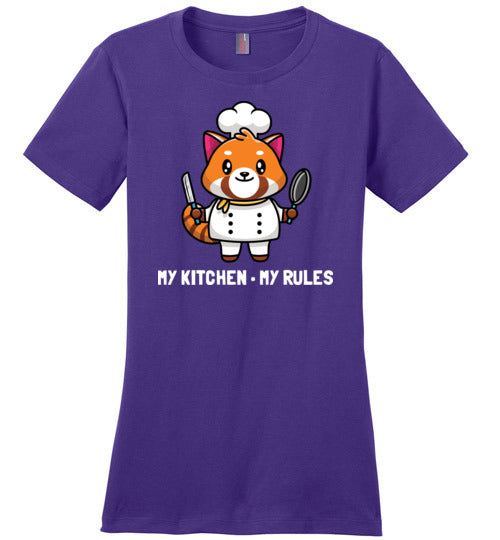 Red Panda My Kitchen My Rules Canvas