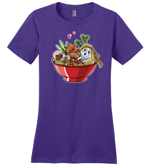 Kawaii Ramen Noodles Cats Canvas