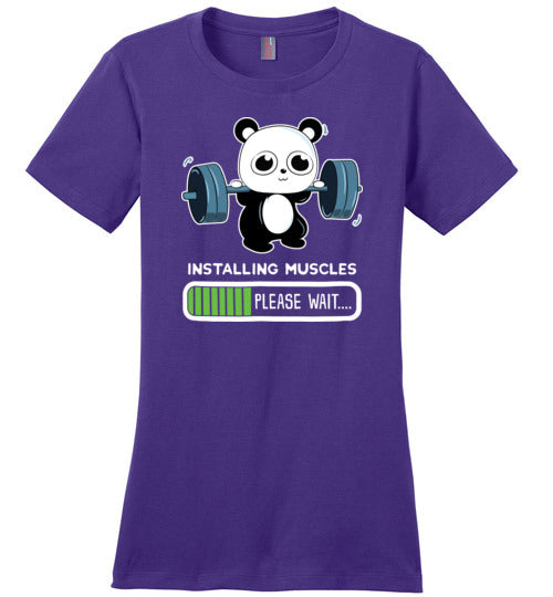 Panda Installing Muscles Gym