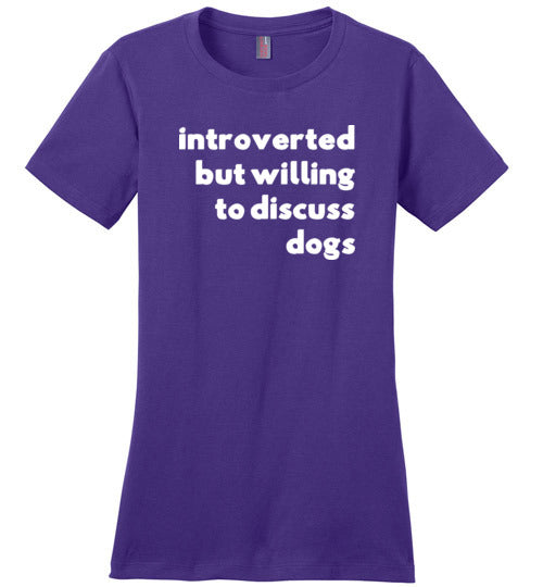 Introverted But Willing To Discuss Dogs Canvas