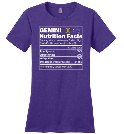 Zodiac Gemini Nutrition Facts