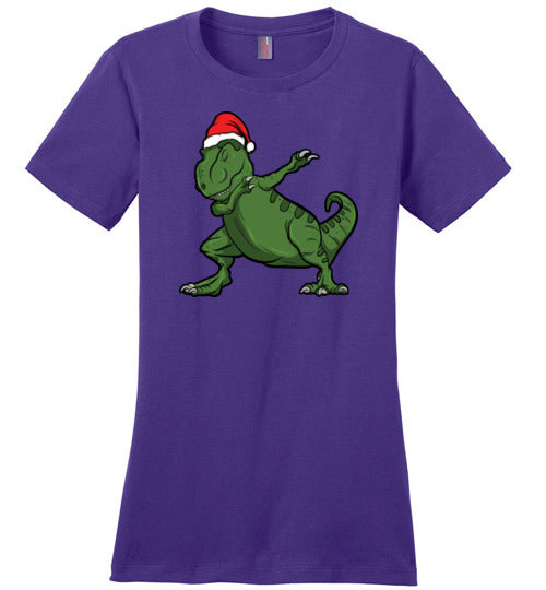 Christmas Dabbing T-Rex Canvas