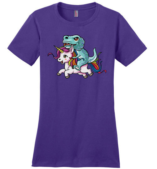 Fancy Cute T-Rex Riding Unicorn