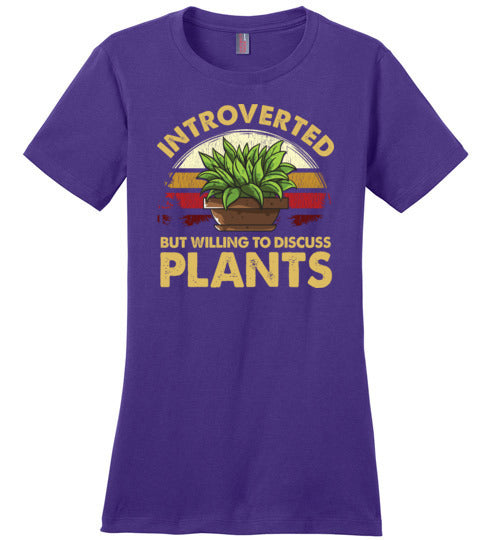 Introverted But Willing To Discuss Plants Colored Canvas