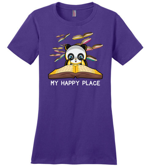 Panda Books Reading My Happy Place Canvas
