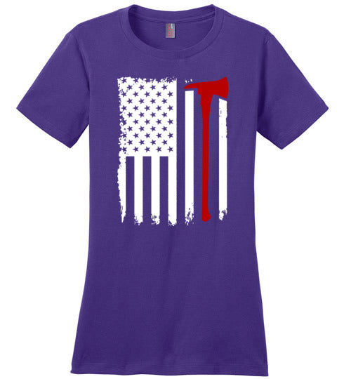 Firefighter American Flag Canvas