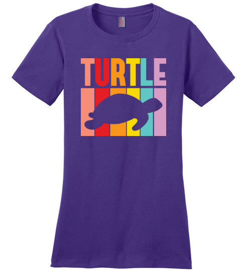 Sea Turtle Retro Canvas