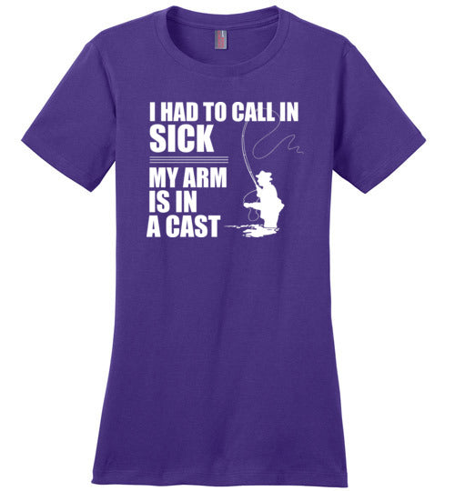 Fishing Had To Call In Sick Arm Cast Canvas