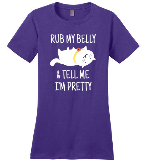 Cat Rub My Belly And Tell Me Im Pretty Canvas