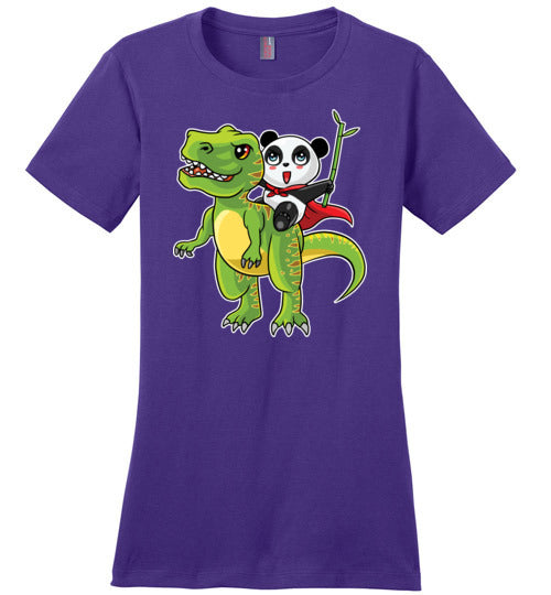 Panda Riding T-Rex Bamboo