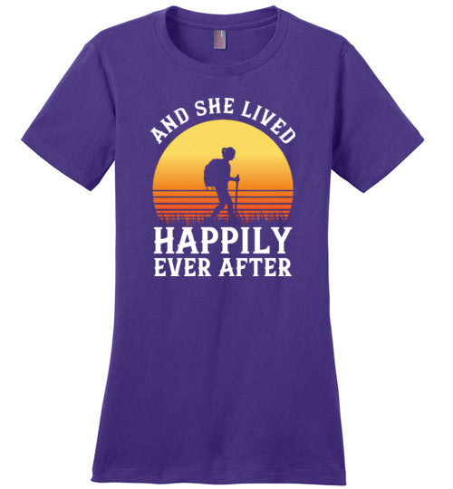 Hiking She Lived Happily Ever After Canvas