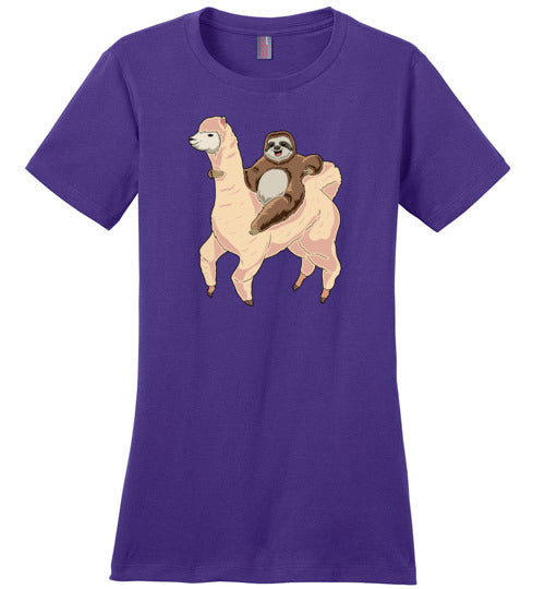 Sloth Riding A Llama Canvas