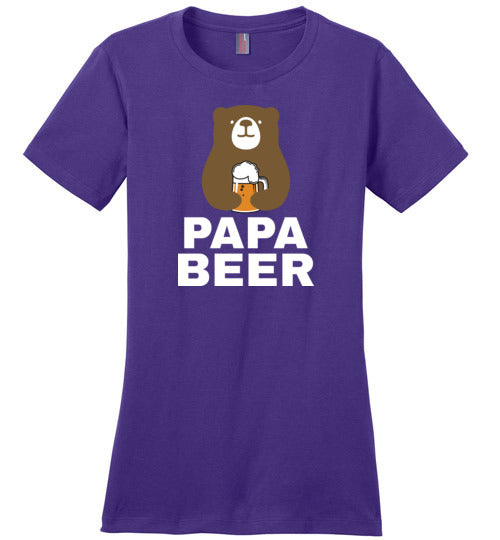 Cute Papa Beer Bear Canvas