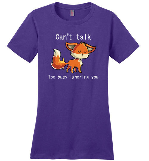 Fox Cant Talk Too Busy Ignoring You Canvas