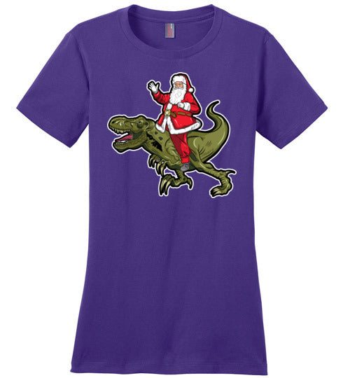 Santa Riding T-Rex