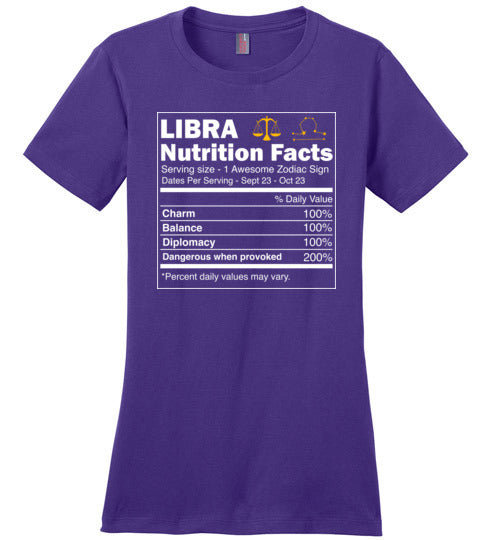 Zodiac Libra Nutrition Facts Canvas