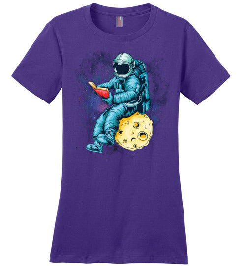Astronaut Reading Space Canvas