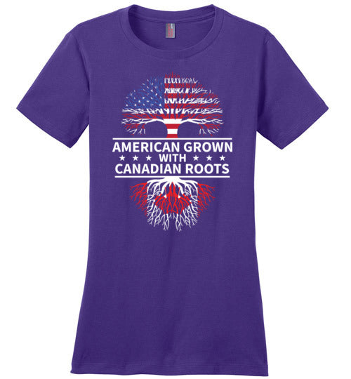 American Grown With Canadian Roots Canvas