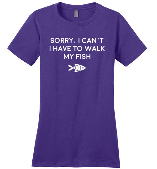 Sorry Can't Have To Walk Fish Canvas