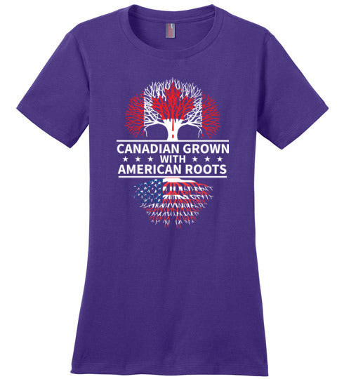 Canadian Grown with American Roots Canvas