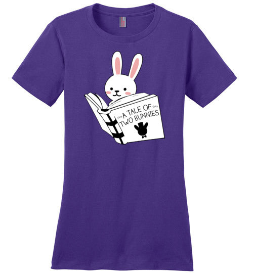 Bunny Reading Tale Of Two Bunnies Canvas