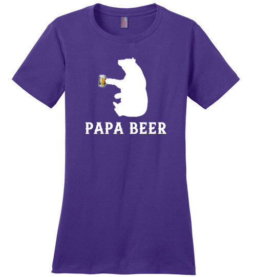 Papa Beer Bear Canvas