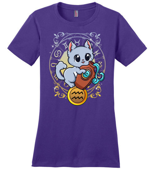 Cat Zodiac Aquarius Canvas