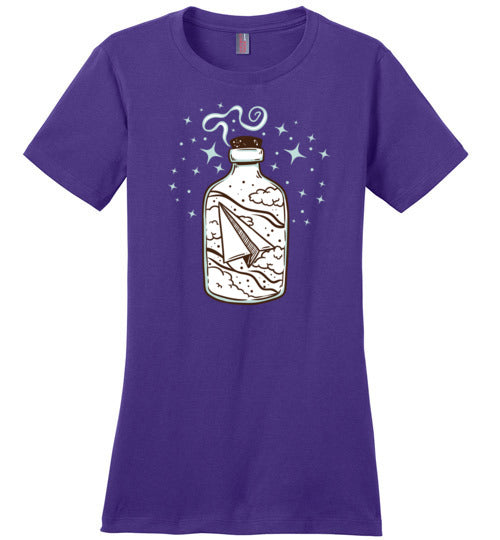 Paper Airplane Bottle Canvas