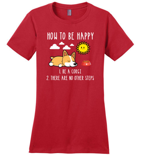 How To Be Happy Corgi Canvas