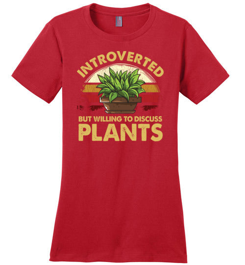 Introverted But Willing To Discuss Plants Colored Canvas