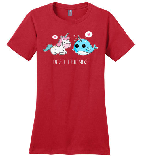 Unicorn Narwhal Best Friends Canvas