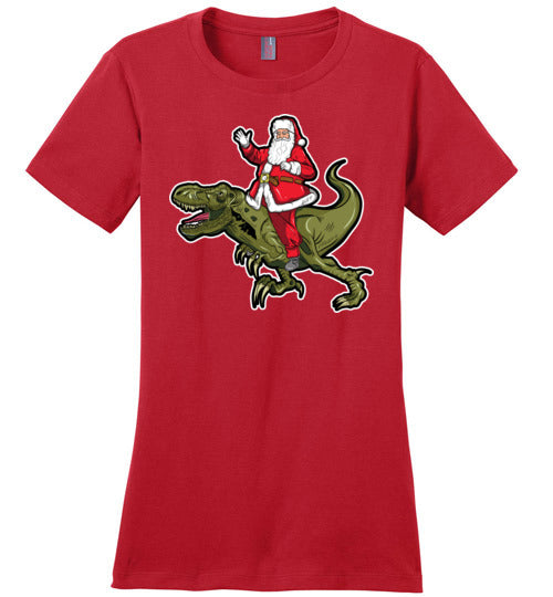 Santa Riding T-Rex