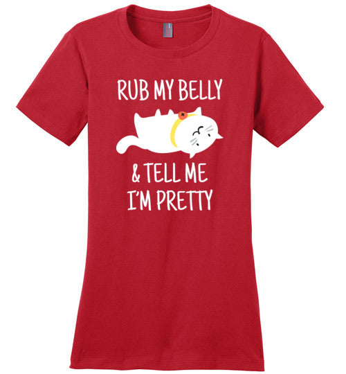 Cat Rub My Belly And Tell Me Im Pretty Canvas