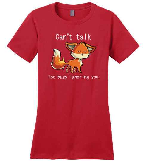 Fox Cant Talk Too Busy Ignoring You Canvas