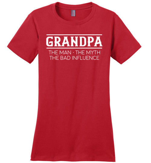 Grandpa Man Myth Bad Influence Canvas