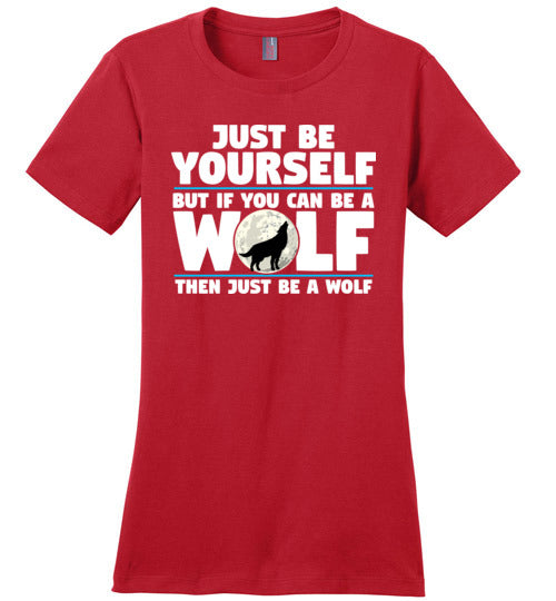 Just Be Yourself Wolf Canvas