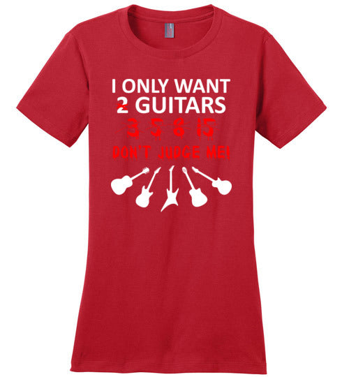 Only Want 2 Guitars Dont Judge Me Canvas