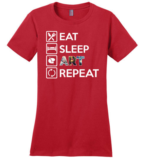 Eat Sleep Art Repeat Canvas