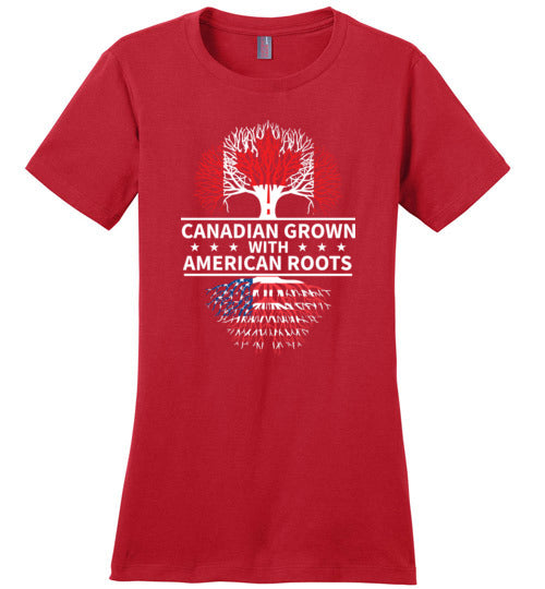 Canadian Grown with American Roots Canvas