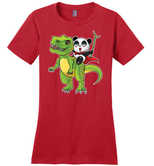 Panda Riding T-Rex Bamboo