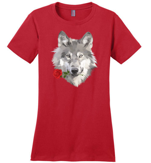 Realistic Wolf Rose Shirt