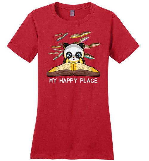 Panda Books Reading My Happy Place Canvas