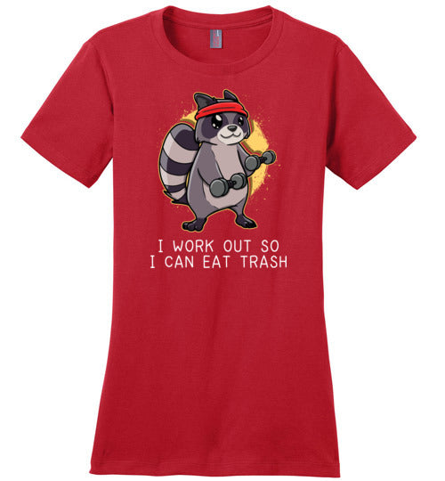 Work Out Raccoon Eat Trash Canvas