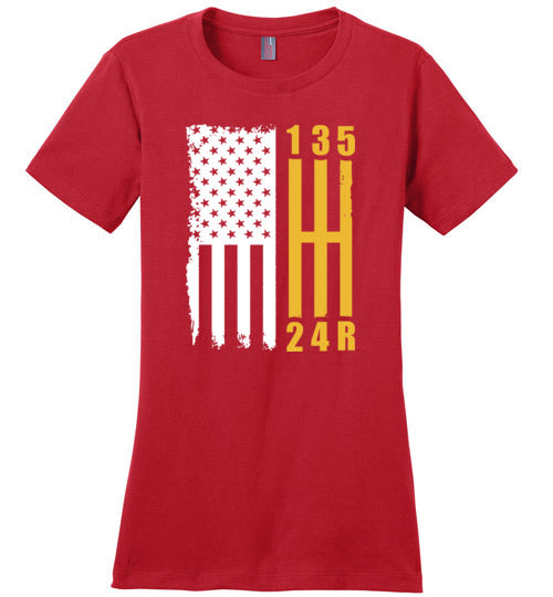 Muscle Car Flag Gear Shift Canvas