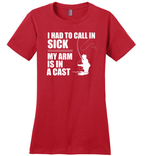 Fishing Had To Call In Sick Arm Cast Canvas