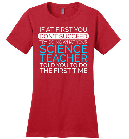 If At First Science Teacher