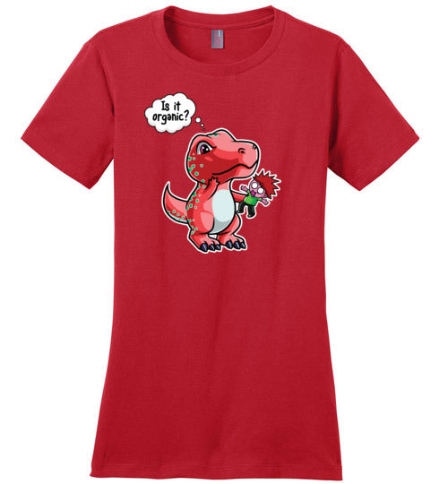 Dinosaur T-Rex Is It Organic Canvas