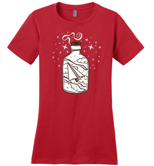 Paper Airplane Bottle Canvas