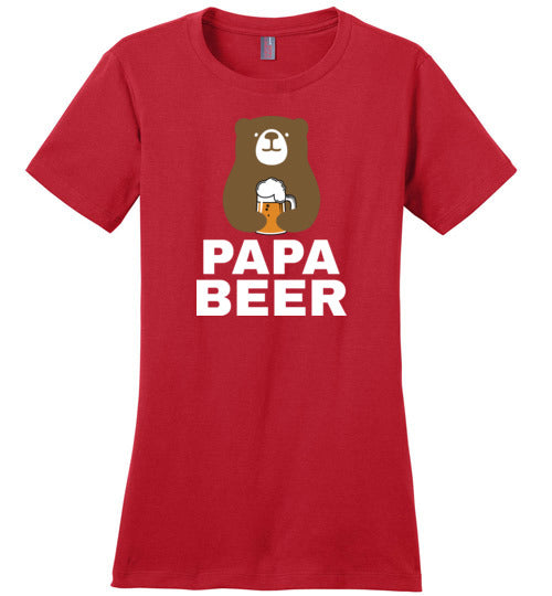 Cute Papa Beer Bear Canvas