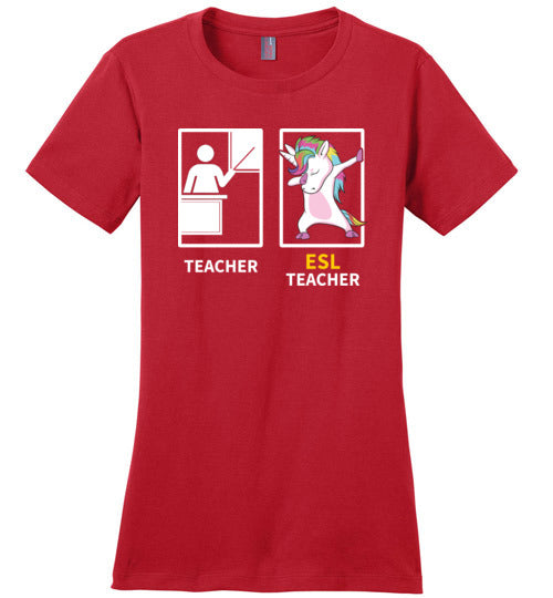 Dabbing Unicorn ESL Teacher Canvas